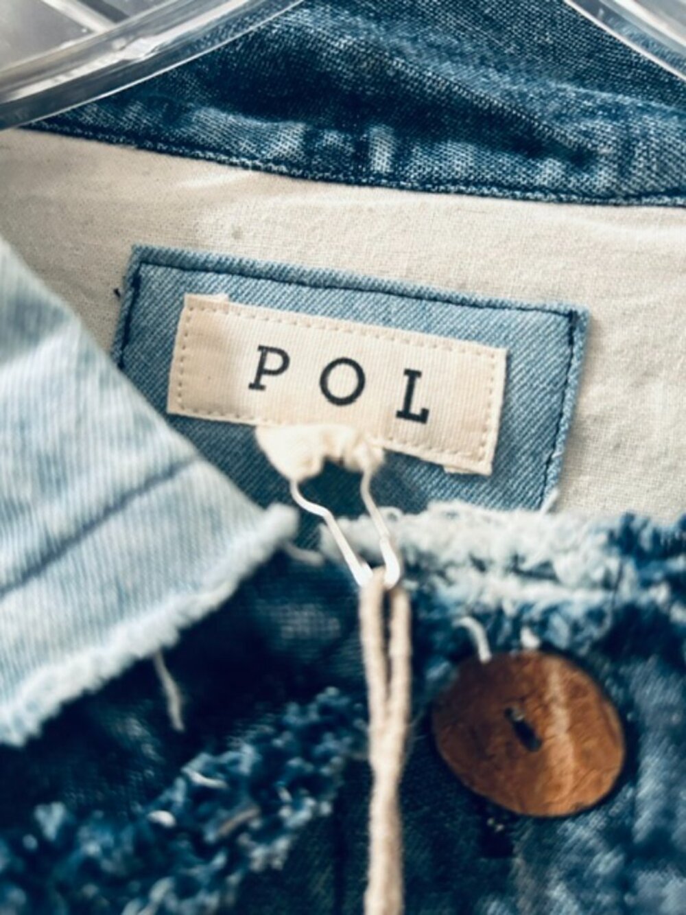 POL Star Heart Multicolor Mixed Patchwork Panel Relaxed Denim Jacket NWT - Picture 2 of 16